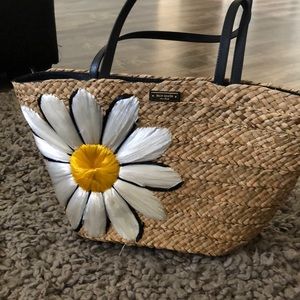 Kate Spade Straw Daisy Tote
